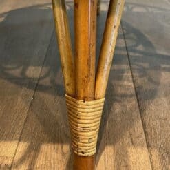 French Mid-Century Trampoline Rattan Coffee Table - Image 10