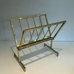 French 1970s Brass Magazine Rack - Image 10