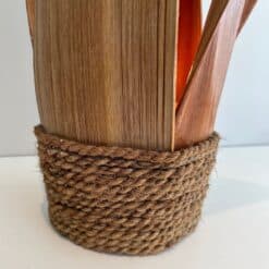 French 1970s Rattan Palm Tree Lamp - Image 10