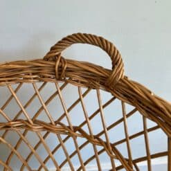 French 1940s Vintage Rattan Baby Cradle - Image 10