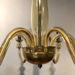 Pair of 1970s Murano Champagne Glass Chandeliers - Image 10