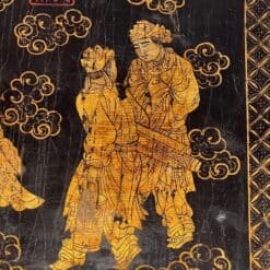 French Chinoiserie Black Lacquer and Gilt Panel - Image 10