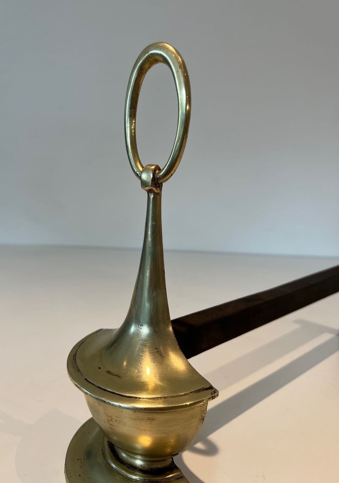 Neoclassical Bronze Andirons - Image 10