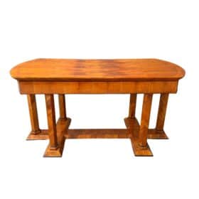Biedermeier Desk, Cherry Veneer, Six Columns, Austria, circa 1830