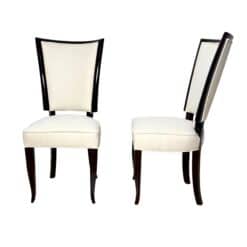 Set of 10 Art Deco Dining Chairs, Lacquer, Alcantara, Paris circa 1930 - Image 20