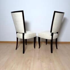 Set of 10 Art Deco Dining Chairs, Lacquer, Alcantara, Paris circa 1930 - Image 11