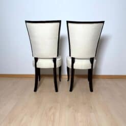 Set of 10 Art Deco Dining Chairs, Lacquer, Alcantara, Paris circa 1930 - Image 12