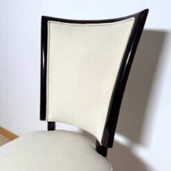Set of 10 Art Deco Dining Chairs, Lacquer, Alcantara, Paris circa 1930 - Image 13