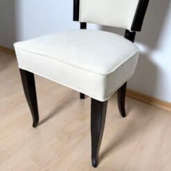 Set of 10 Art Deco Dining Chairs, Lacquer, Alcantara, Paris circa 1930 - Image 14