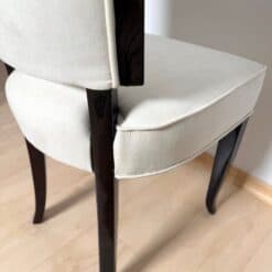 Set of 10 Art Deco Dining Chairs, Lacquer, Alcantara, Paris circa 1930 - Image 15