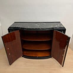Alternative view of Art Deco Sideboard, Black Lacquer, Nickel, Marble, Mahogany, France, circa 1930