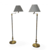 Pair of French 1970s Gilt Brass Reading Lamps - Styylish