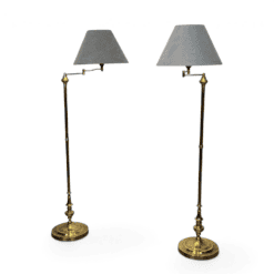 Pair of French 1970s Gilt Brass Reading Lamps - Styylish