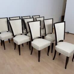 Alternative view of Set of 10 Art Deco Dining Chairs, Lacquer, Alcantara, Paris circa 1930