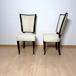 Set of 10 Art Deco Dining Chairs, Lacquer, Alcantara, Paris circa 1930 - Image 8