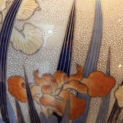 Pair of Fukagawa Seiji Porcelain Iris Vases, Arita, Japan, circa 1905-20 - Image 4