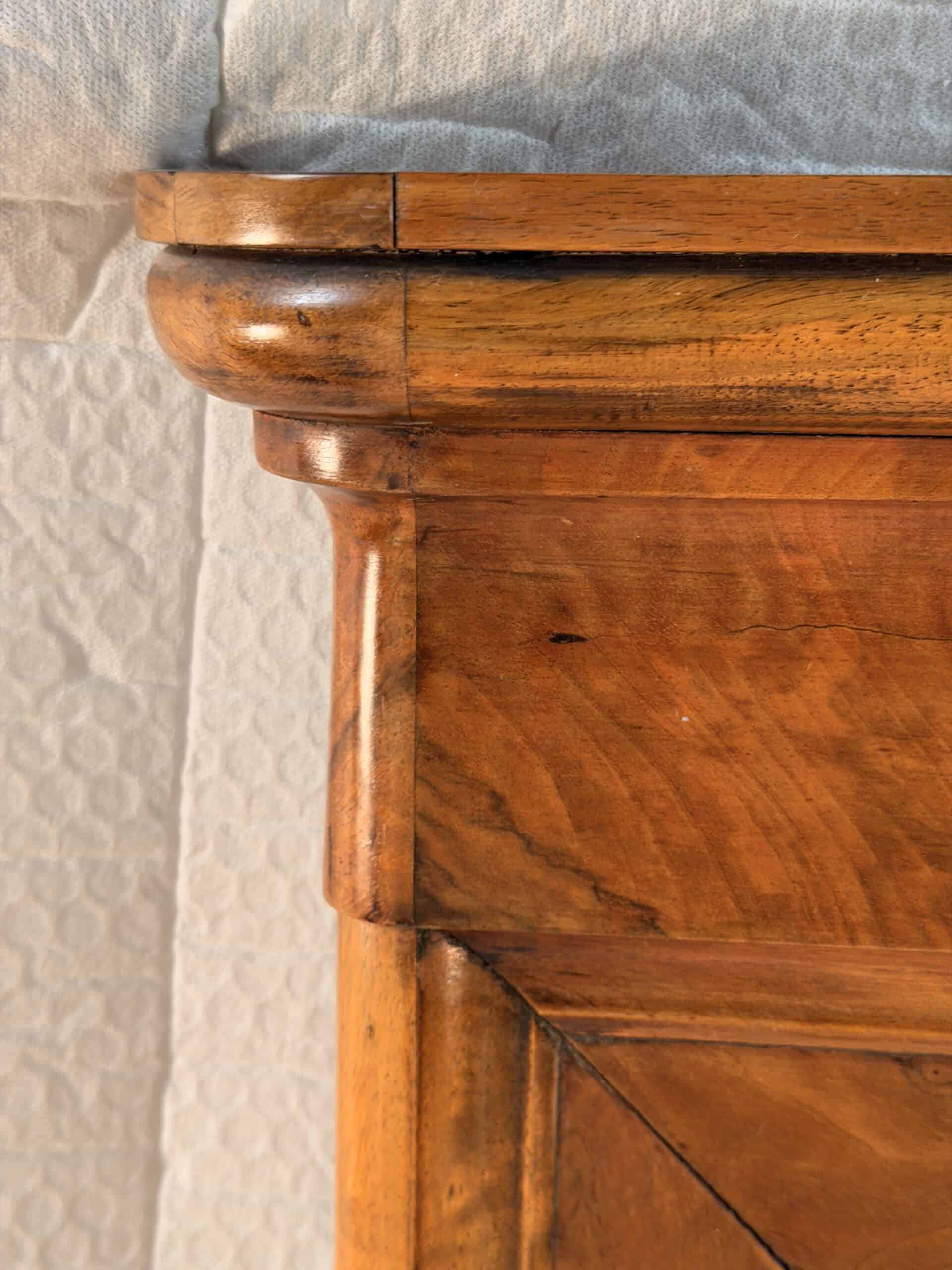 Biedermeier Walnut Wall Mirror, Austria, circa 1820 - Image 7