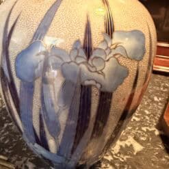 Pair of Fukagawa Seiji Porcelain Iris Vases, Arita, Japan, circa 1905-20 - Image 8