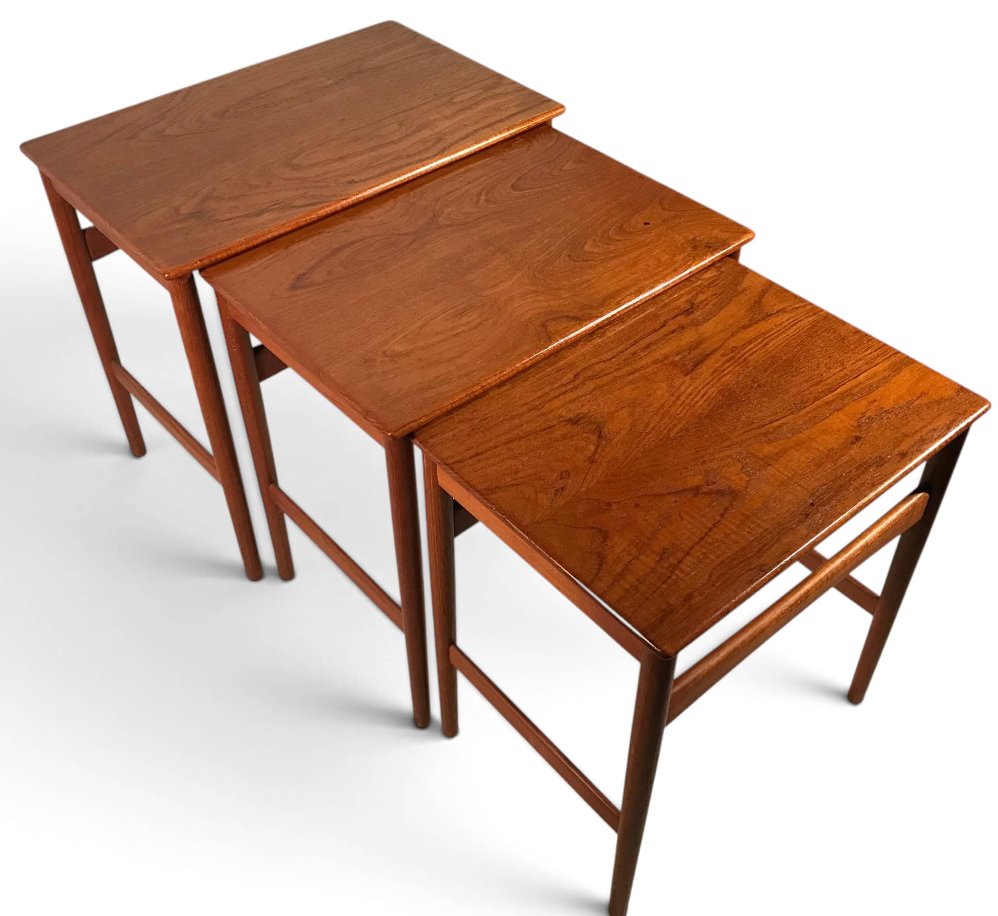 Set of Three Hans Wegner Teak Nesting Tables AT-40, 1960 - Image 2