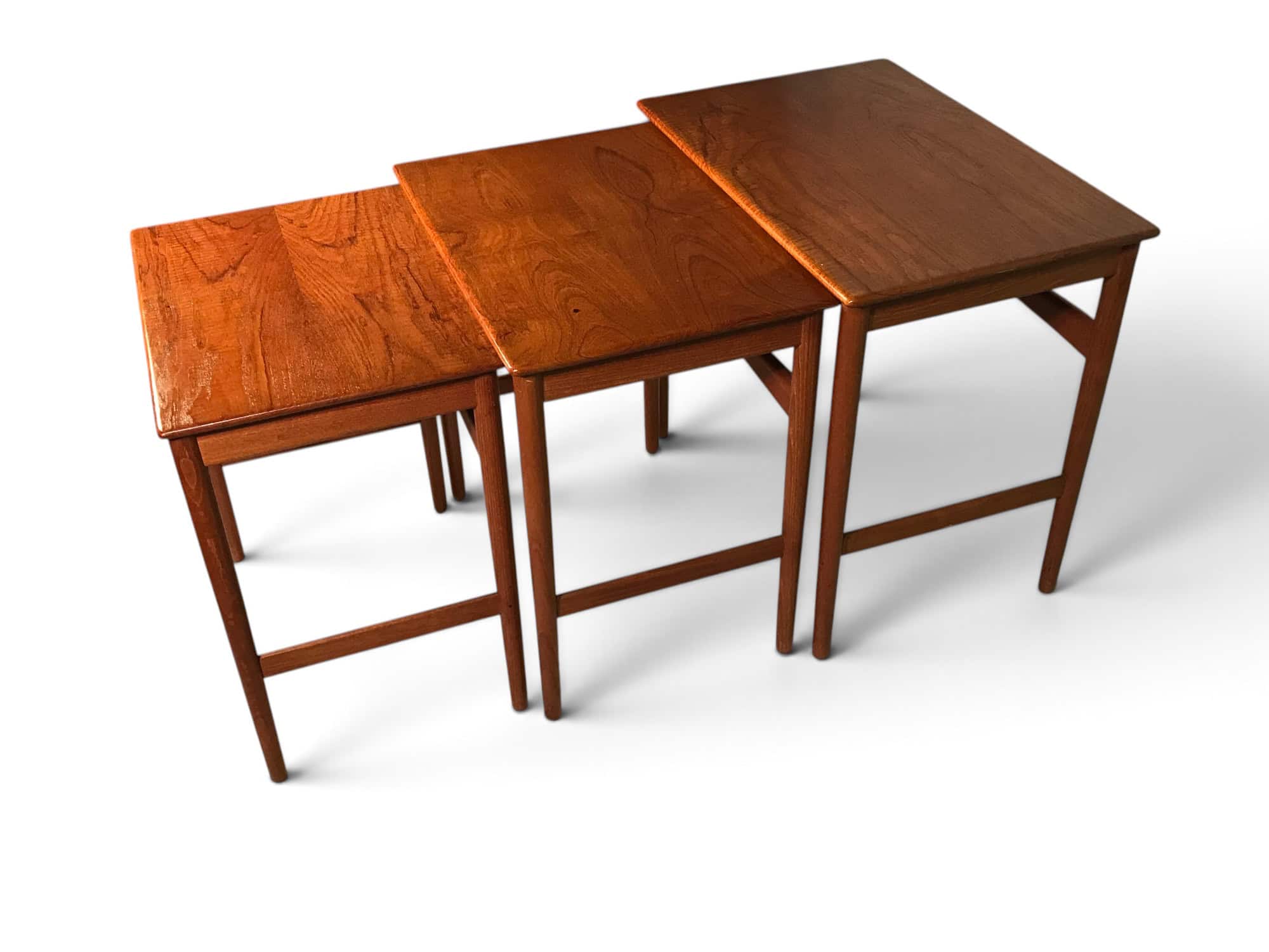 Set of Three Hans Wegner Teak Nesting Tables AT-40, 1960 - Image 3