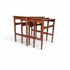 Set of Three Hans Wegner Teak Nesting Tables- Styylish