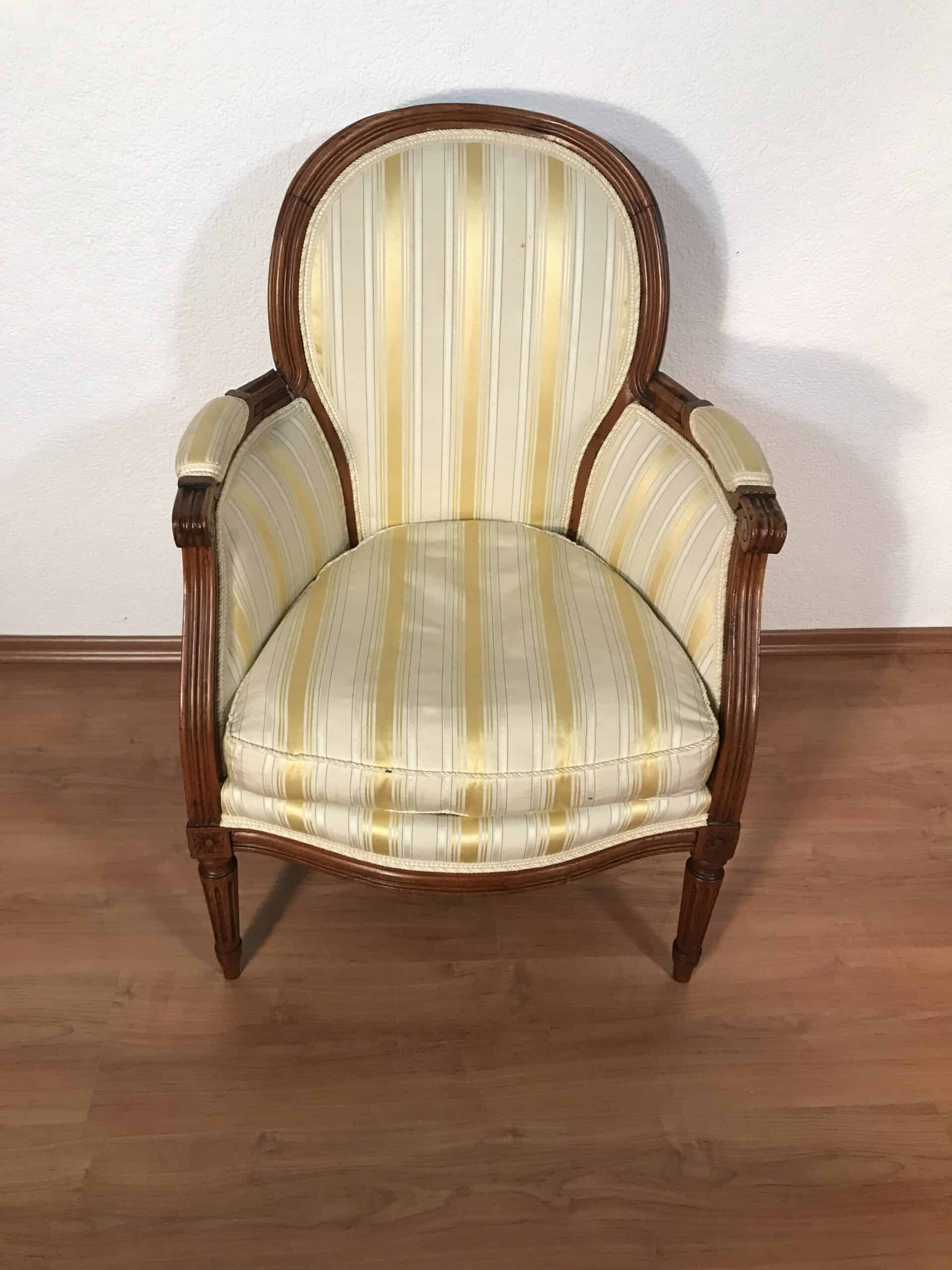 French Louis XVI Style Bergère, 19th century - Image 7