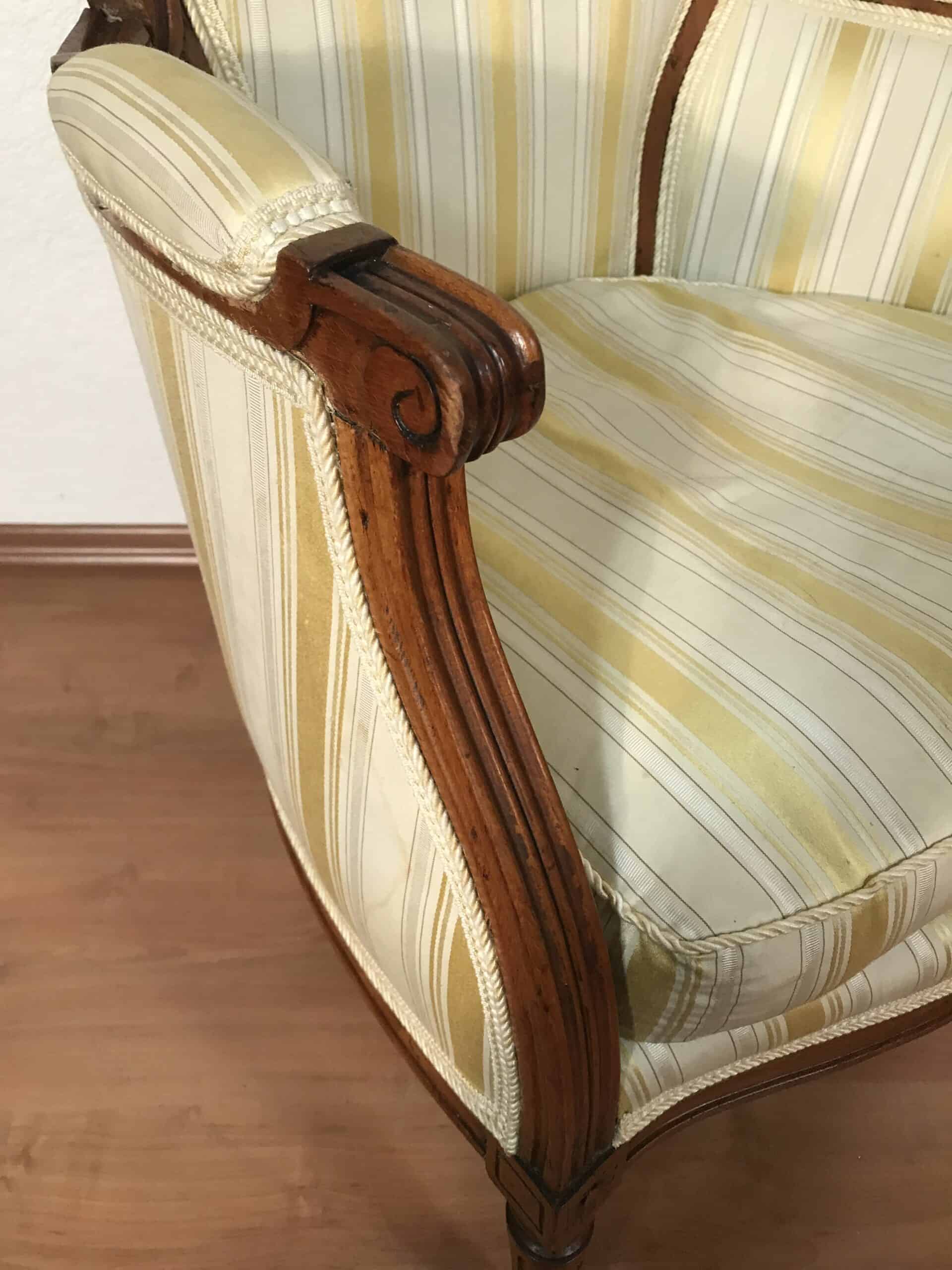 French Louis XVI Style Bergère, 19th century - Image 6