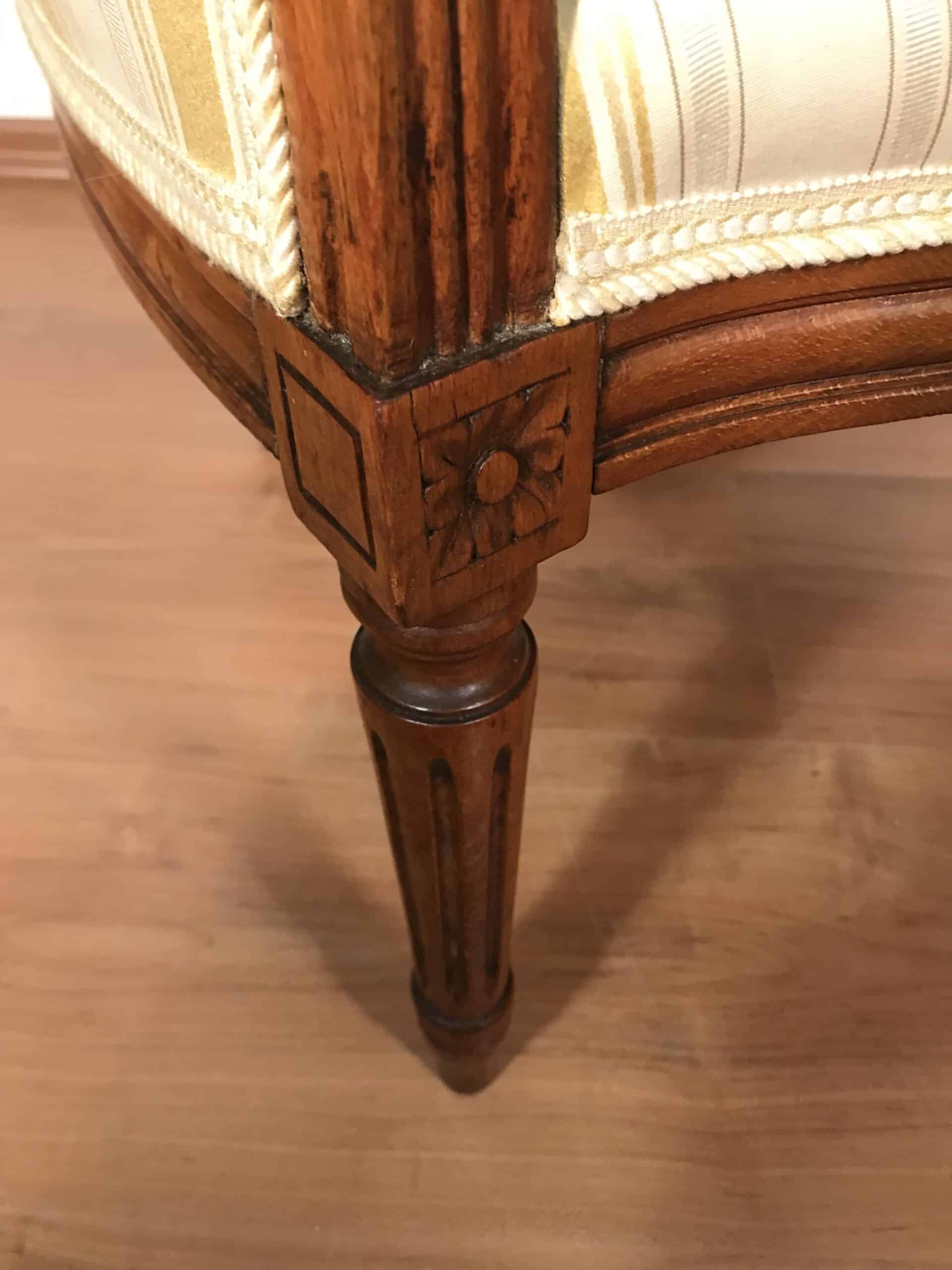 French Louis XVI Style Bergère, 19th century - Image 5