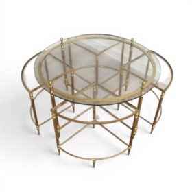 Maison Baguès Neoclassical Brass Coffee Table, France, circa 1940