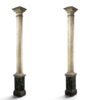 Pair of French Faux Marble Fluted Columns- Styylish