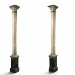 Pair of French Faux Marble Fluted Columns- Styylish