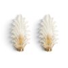 Pair of 1950s Italian Murano Glass Fern Wall Sconces- Styylish