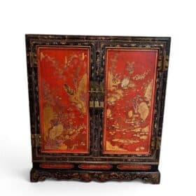 Lacquered Chinoiserie Cabinet, French Art Déco, circa 1940