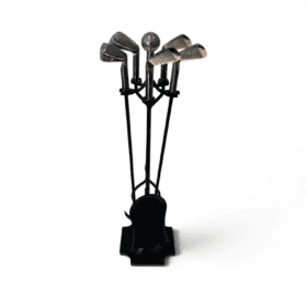 French Golf-Themed Fireplace Companion Set
