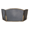 French Neoclassical Brass Fireplace Screen - Styylish