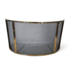 French Curved Brass Fireplace Screen - Styylish