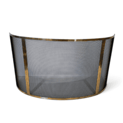 French Curved Brass Fireplace Screen - Styylish