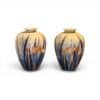 Pair of Fukagawa Seiji Porcelain Iris Vases- Styylish