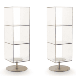 Vintage Plexiglass Column Bookcases - Styylish