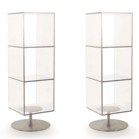 Vintage Plexiglass Column Bookcases