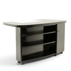 Art Deco Kidney-Shaped Desk in Black Lacquered Wood - Styylish