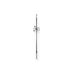 Italian Adjustable Coat Rack in Black Lacquered Metal and Brass- Styylish