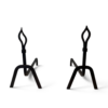 French Modernist Wrought Iron Andirons - Styylish