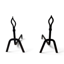 French Modernist Wrought Iron Andirons - Styylish