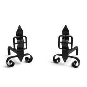 French Wrought Iron Andirons