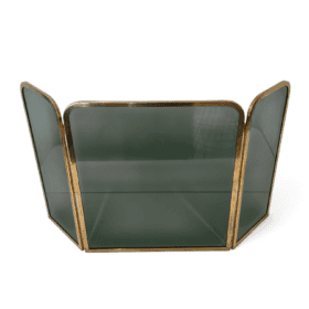 French Tinted Glass Fireplace Screen