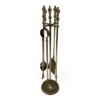 French Neoclassical Brass Fireplace Companion Set - Styylish