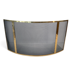Curved French Brass Fireplace Screen - Styylish