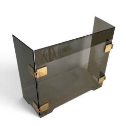 French Smoked Glass Fireplace Screen - Styylish