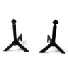 French Modernist Black Iron Andirons - Styylish